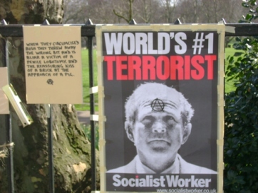 A poster outside Green Park, London UK